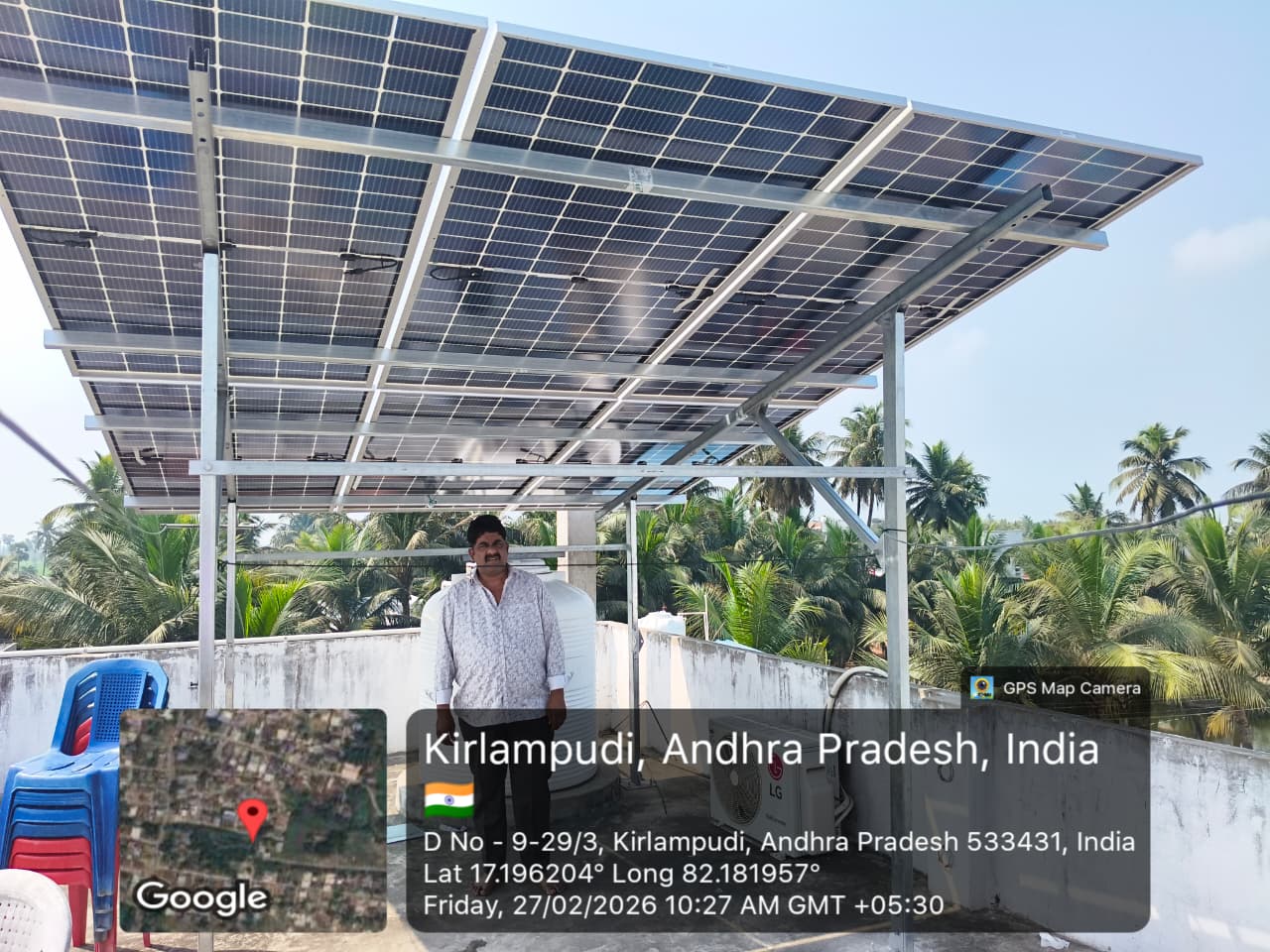 Tata Solar Panel Installation by SPSR Enterprises in Kakinada
