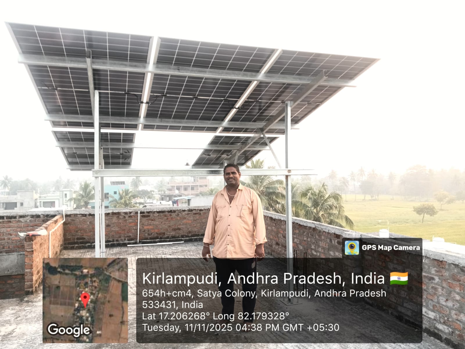 Tata Solar Panel Installation by SPSR Enterprises in Kakinada
