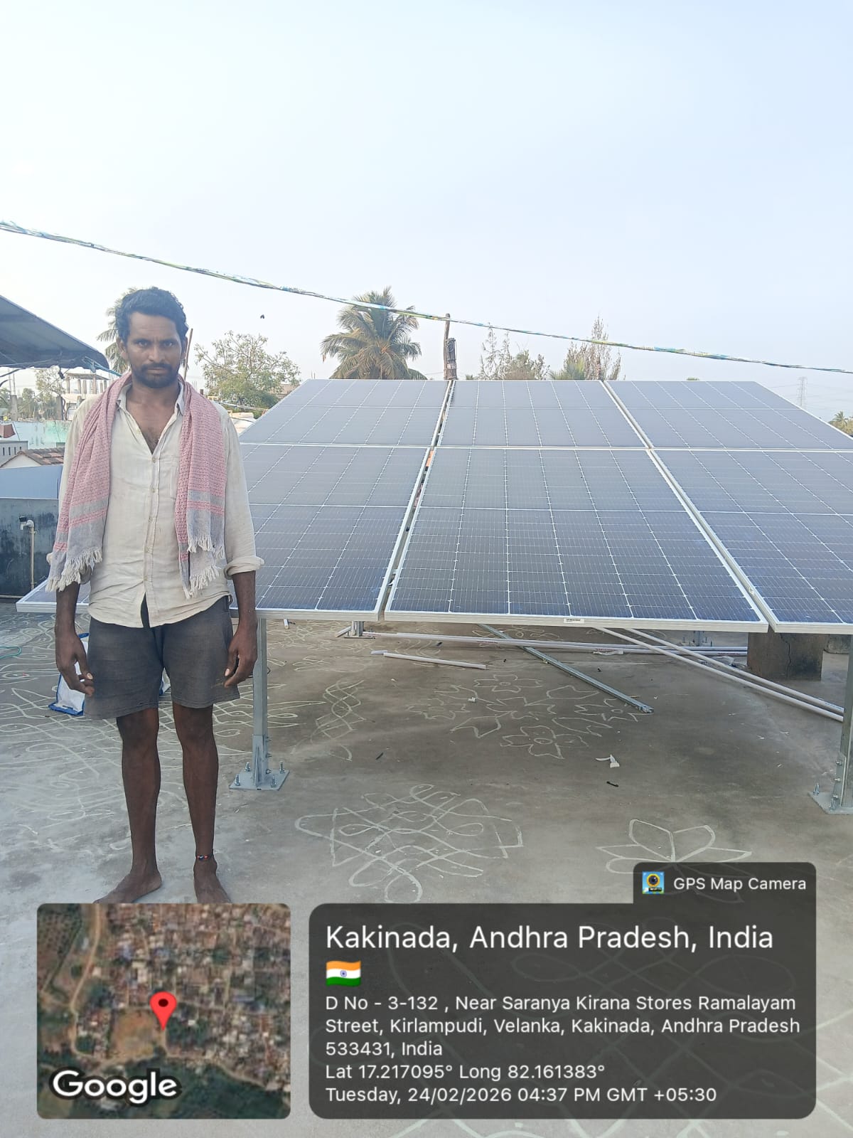 Tata Solar Panel Installation by SPSR Enterprises in Kakinada